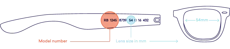 look on your inside arms for your model and size information to get correct sunglass replacement lenses look on your inside arms for your model and size information to get correct sunglass replacement lenses