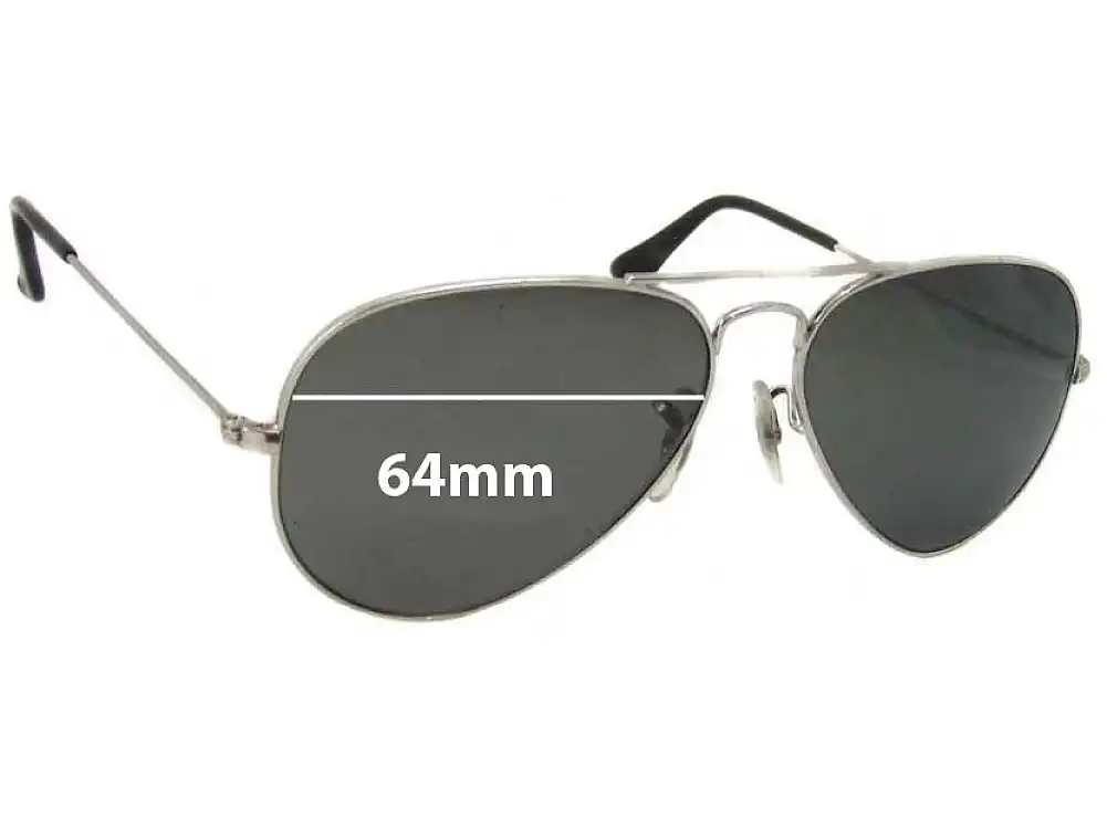 Sunglass Fix Replacement Lenses for Ray-Ban B&L RB3025 - 64mm Wide Sunglass Fix Replacement Lenses for Ray-Ban B&L RB3025 - 64mm Wide