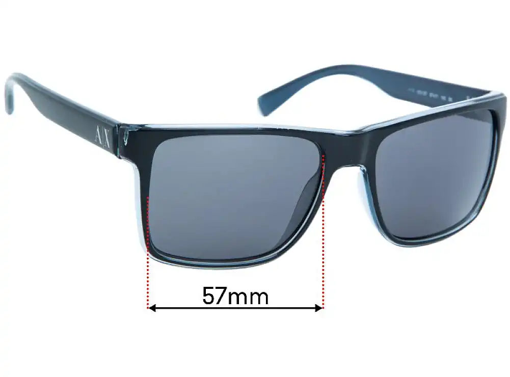 Sunglass Fix Replacement Lenses for Armani Exchange AX 4016 - 57mm Wide Sunglass Fix Replacement Lenses for Armani Exchange AX 4016 - 57mm Wide