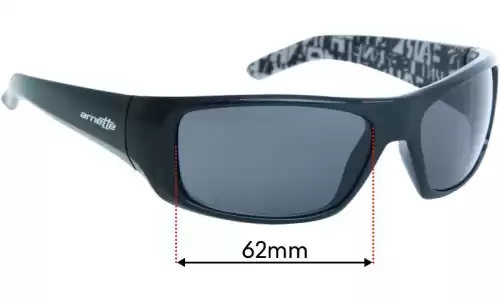Sunglass Fix Replacement Lenses for Arnette Hot Shot AN4182 - 62mm Wide Sunglass Fix Replacement Lenses for Arnette Hot Shot AN4182 - 62mm Wide