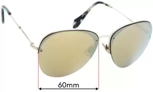 Sunglass Fix Replacement Lenses for Miu Miu SMU53P - 60mm Wide Sunglass Fix Replacement Lenses for Miu Miu SMU53P - 60mm Wide