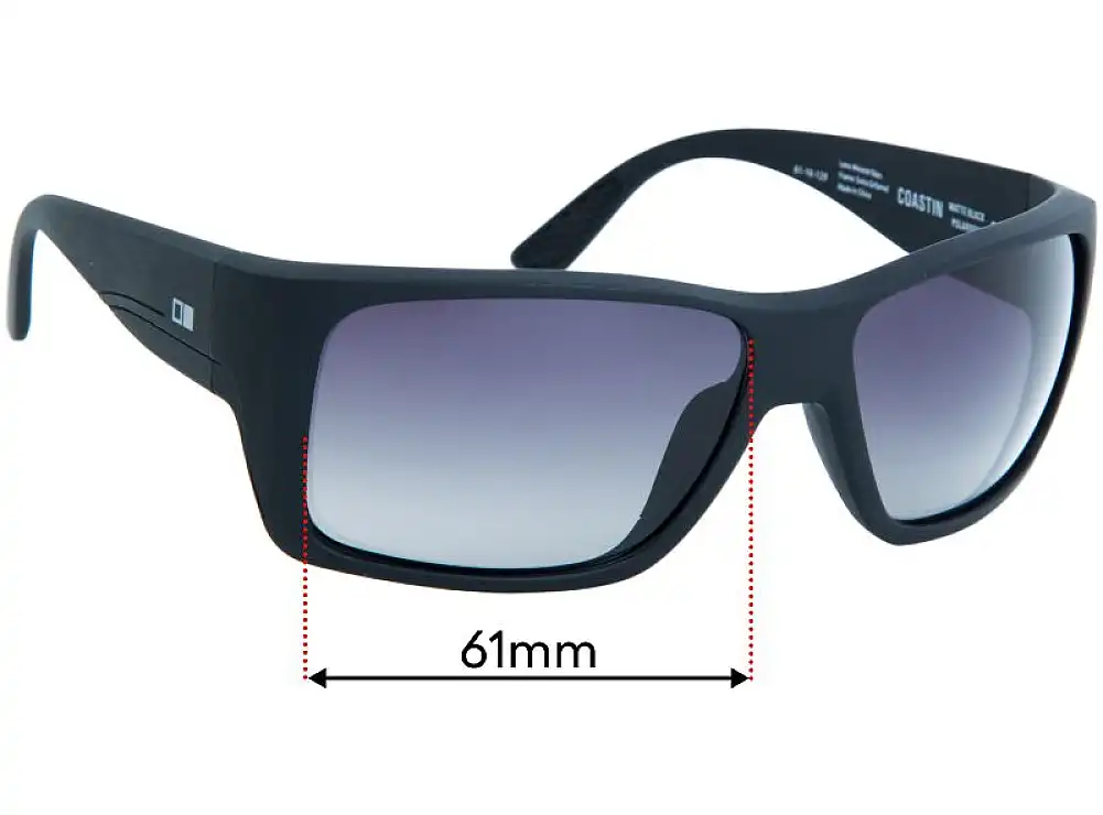Sunglass Fix Replacement Lenses for Otis Coastin - 61mm Wide Sunglass Fix Replacement Lenses for Otis Coastin - 61mm Wide