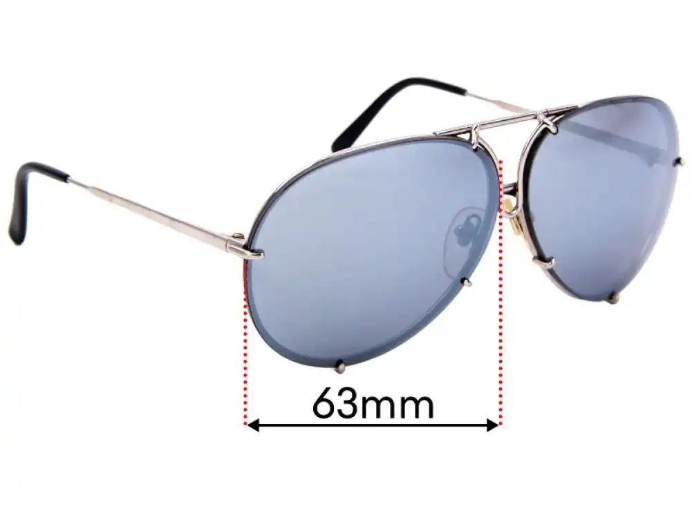 Sunglass Fix Replacement Lenses for Porsche P 8478 - 63mm Wide Sunglass Fix Replacement Lenses for Porsche P 8478 - 63mm Wide