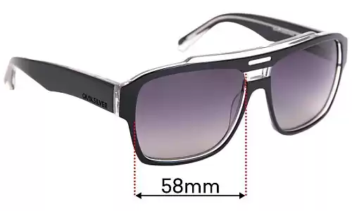 Sunglass Fix Replacement Lenses for Quiksilver Parker - 58mm Wide Sunglass Fix Replacement Lenses for Quiksilver Parker - 58mm Wide