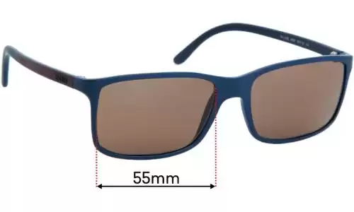 Sunglass Fix Replacement Lenses for Ralph Lauren Polo PH 2126 - 55mm Wide Ralph Lauren Polo PH 2126 Replacement Lenses 55mm wide
