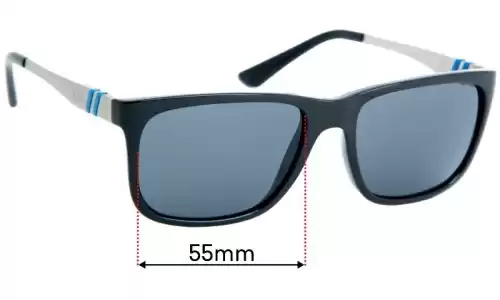 Sunglass Fix Replacement Lenses for Polo Polo PH 4088 - 55mm Wide Polo Polo PH 4088 Replacement Lenses 55mm wide