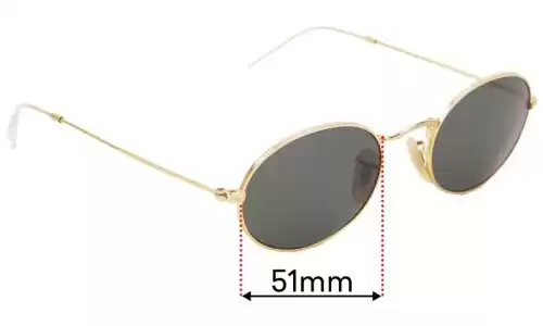 Sunglass Fix Replacement Lenses for Ray-Ban RB3547-N - 39.5mm high - 51mm Wide Ray-Ban RB3547-N - 39.5mm high Replacement Lenses 51mm wide