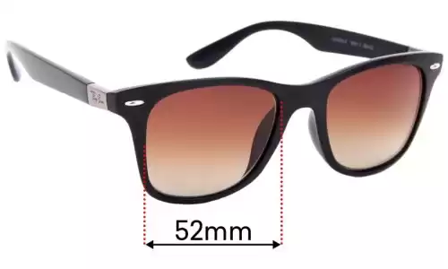 Sunglass Fix Replacement Lenses for Ray-Ban RB4195-F (Low Bridge Fit) - 52mm Wide Ray-Ban RB4195-F (Low Bridge Fit) Replacement Lenses 52mm wide