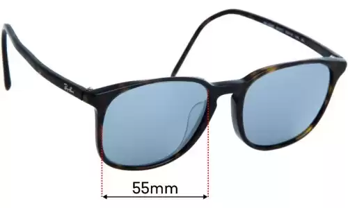 Sunglass Fix Replacement Lenses for Ray-Ban RB4387F (Low Bridge Fit) - 55mm Wide Ray-Ban RB4387F (Low Bridge Fit) Replacement Lenses 55mm wide