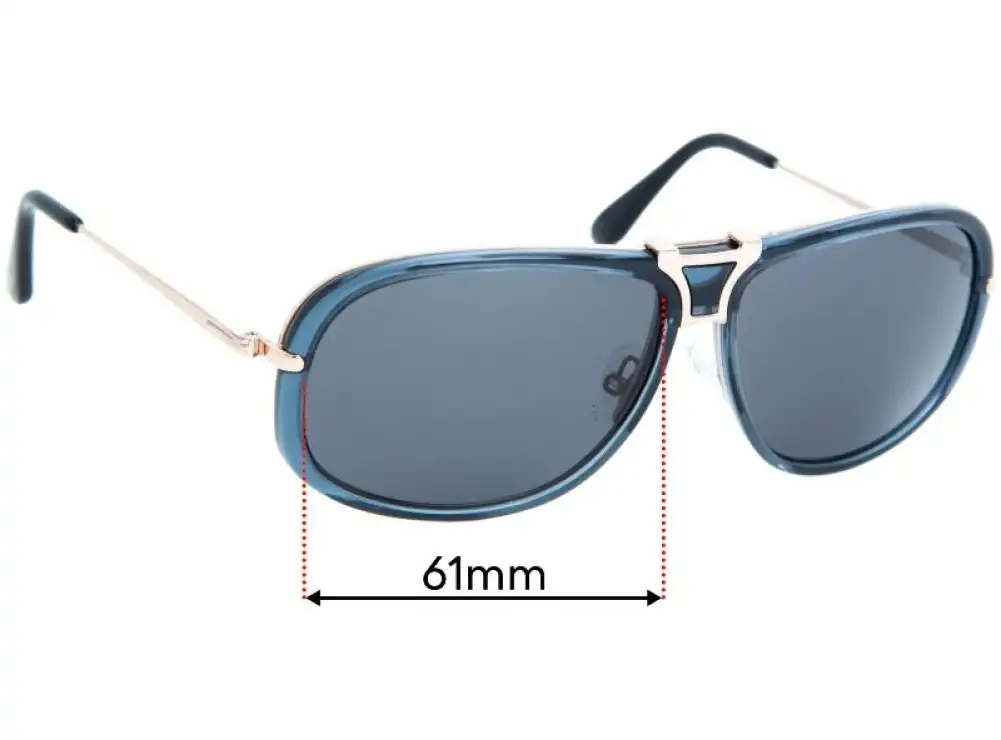 Sunglass Fix Replacement Lenses for Tom Ford Robbie TF286 - 61mm Wide Sunglass Fix Replacement Lenses for Tom Ford Robbie TF286 - 61mm Wide