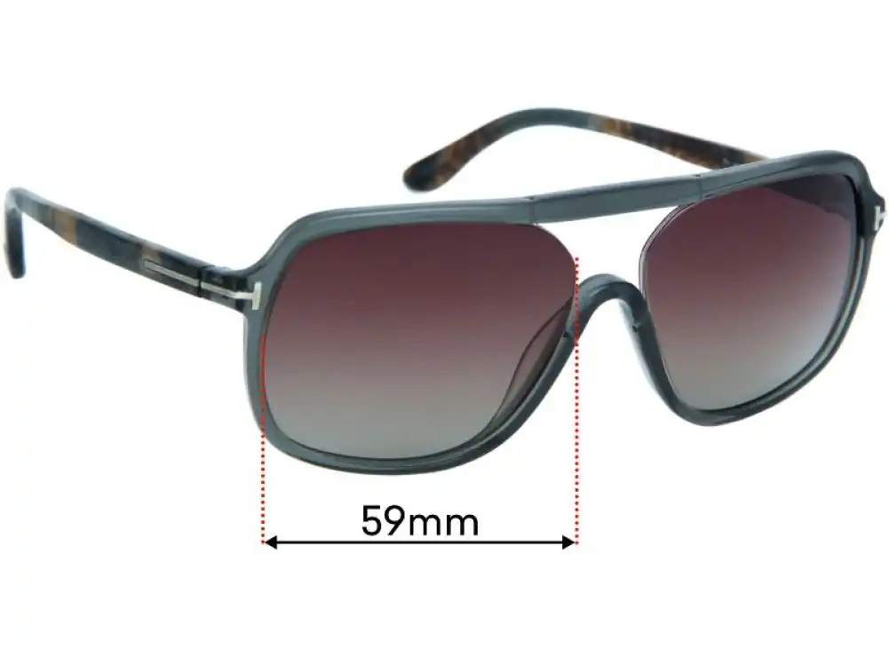 Sunglass Fix Replacement Lenses for Tom Ford Robert TF442 - 59mm Wide Sunglass Fix Replacement Lenses for Tom Ford Robert TF442 - 59mm Wide