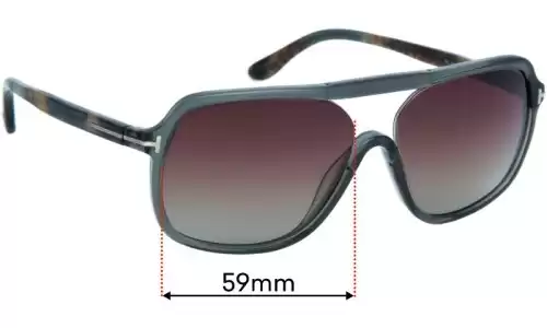 Sunglass Fix Replacement Lenses for Tom Ford Robert TF442 - 59mm Wide Sunglass Fix Replacement Lenses for Tom Ford Robert TF442 - 59mm Wide