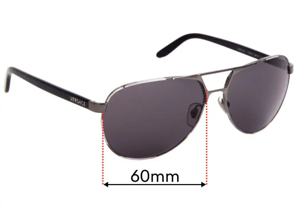 Sunglass Fix Replacement Lenses for Versace MOD 2142 - 60mm Wide Sunglass Fix Replacement Lenses for Versace MOD 2142 - 60mm Wide
