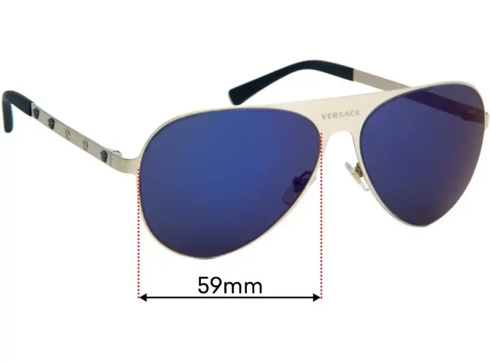 Sunglass Fix Replacement Lenses for Versace MOD 2189 - 59mm Wide Sunglass Fix Replacement Lenses for Versace MOD 2189 - 59mm Wide