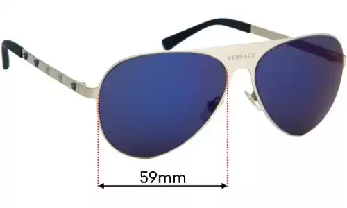 Sunglass Fix Replacement Lenses for Versace MOD 2189 - 59mm Wide Sunglass Fix Replacement Lenses for Versace MOD 2189 - 59mm Wide