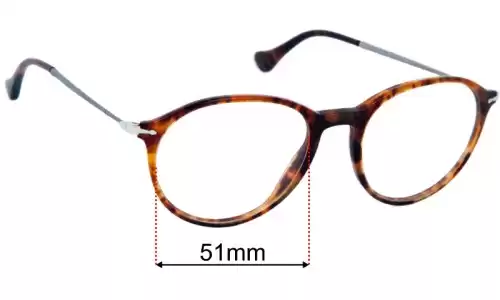Sunglass Fix Replacement Lenses for Persol 3125-V - 51mm Wide Persol 3125-V Replacement Lenses 51mm wide