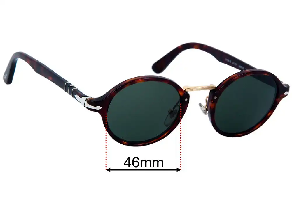 Sunglass Fix Replacement Lenses for Persol 3129-S - 46mm Wide Sunglass Fix Replacement Lenses for Persol 3129-S - 46mm Wide