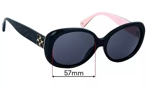Sunglass Fix Replacement Lenses for Coach HC8002 Victoria - 57mm Wide Coach HC8002 Victoria Replacement Lenses 57mm wide