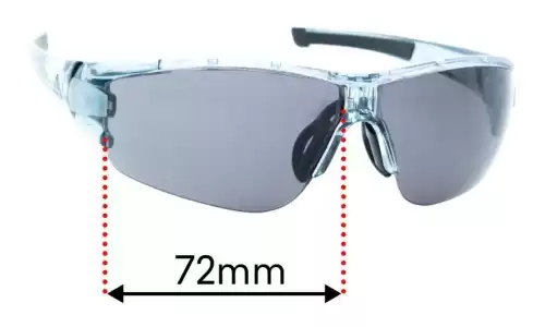 Sunglass Fix Replacement Lenses for Adidas AD08 Evil Eye Halfrim L - 72mm Wide Adidas AD08 Evil Eye Halfrim L Replacement Lenses 72mm wide