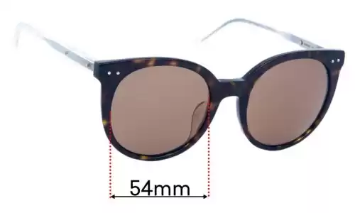 Sunglass Fix Replacement Lenses for Bottega Veneta BV 61/SK - 54mm Wide Bottega Veneta BV 61/SK Replacement Lenses 54mm wide