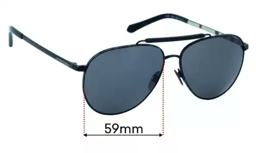 Sunglass Fix Replacement Lenses for Burberry B 3097 - 59mm Wide Burberry B 3097 Replacement Lenses 59mm wide
