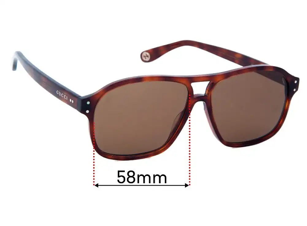 Sunglass Fix Replacement Lenses for Gucci GG0475S - 58mm Wide Sunglass Fix Replacement Lenses for Gucci GG0475S - 58mm Wide