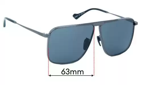 Sunglass Fix Replacement Lenses for Gucci GG0840S - 63mm Wide Gucci GG0840S Replacement Lenses 63mm wide