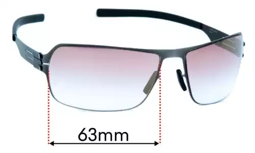 Sunglass Fix Replacement Lenses for IC! Berlin Jesse - 63mm Wide IC! Berlin Jesse Replacement Lenses 63mm wide
