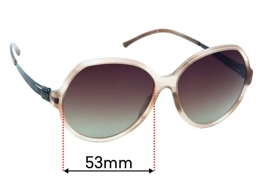 Sunglass Fix Replacement Lenses for IC! Berlin Camille - 53mm Wide Sunglass Fix Replacement Lenses for IC! Berlin Camille - 53mm Wide