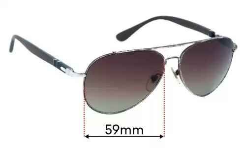 Sunglass Fix Replacement Lenses for Persol 2424-S - 59mm Wide Persol 2424-S Replacement Lenses 59mm wide