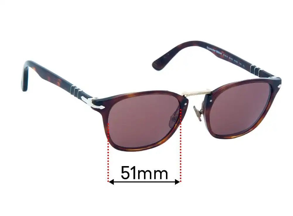 Sunglass Fix Replacement Lenses for Persol 3110-S Typewriter - 51mm Wide Sunglass Fix Replacement Lenses for Persol 3110-S Typewriter - 51mm Wide