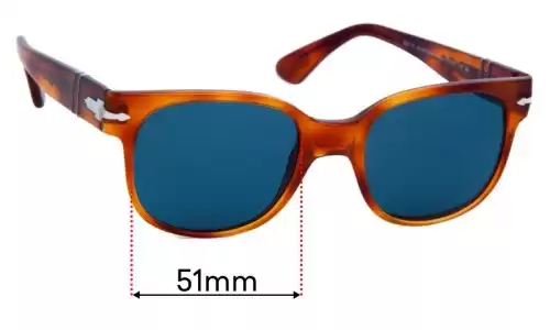 Sunglass Fix Replacement Lenses for Persol PO3257S - 51mm Wide Persol PO3257S Replacement Lenses 51mm wide