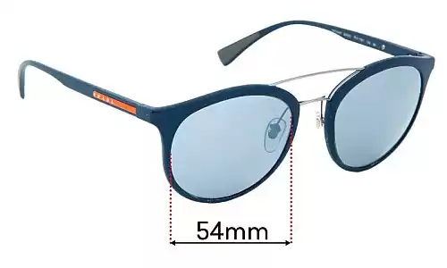 Sunglass Fix Replacement Lenses for Prada SPS04R & PS04RS - 54mm Wide Prada SPS04R & PS04RS Replacement Lenses 54mm wide