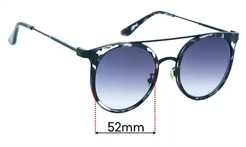 Sunglass Fix Replacement Lenses for Quay Kandygram - 52mm Wide Quay Kandygram Replacement Lenses 52mm wide