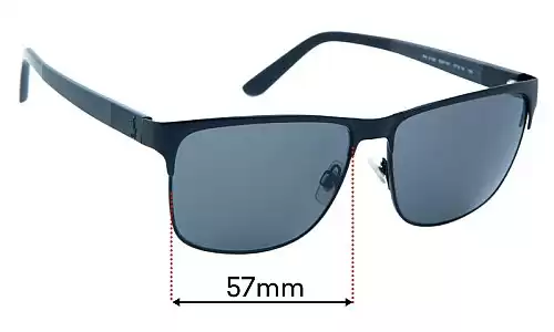 Sunglass Fix Replacement Lenses for Ralph Lauren PH 3128 - 57mm Wide Ralph Lauren PH 3128 Replacement Lenses 57mm wide
