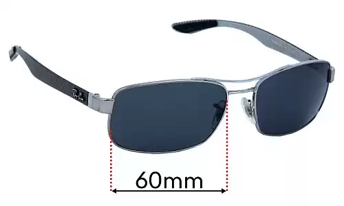 Sunglass Fix Replacement Lenses for Ray Ban RAM5962AA - 60mm Wide Ray Ban RAM5962AA Replacement Lenses 60mm wide