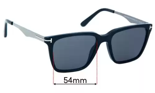 Sunglass Fix Replacement Lenses for Tom Ford Garrett TF862 - 54mm Wide Tom Ford Garrett TF862 Replacement Lenses 54mm wide
