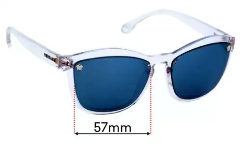 Sunglass Fix Replacement Lenses for Versace MOD 4350 - 57mm Wide Versace MOD 4350 Replacement Lenses 57mm wide