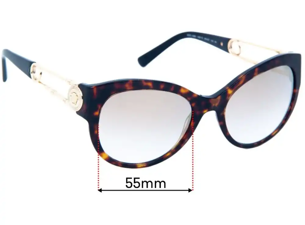 Sunglass Fix Replacement Lenses for Versace MOD 4389 - 55mm Wide Sunglass Fix Replacement Lenses for Versace MOD 4389 - 55mm Wide