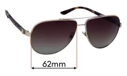 Sunglass Fix Replacement Lenses for Versace MOD 2151 - 62mm Wide Versace MOD 2151 Replacement Lenses 62mm wide