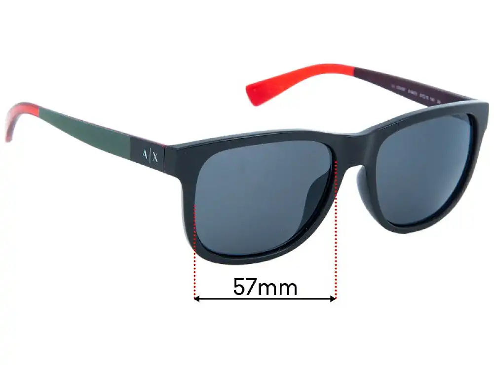 Sunglass Fix Replacement Lenses for Armani Exchange AX 4054SF - 57mm Wide Sunglass Fix Replacement Lenses for Armani Exchange AX 4054SF - 57mm Wide