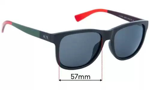 Sunglass Fix Replacement Lenses for Armani Exchange AX 4054SF - 57mm Wide Armani Exchange AX 4054SF Replacement Lenses 57mm wide