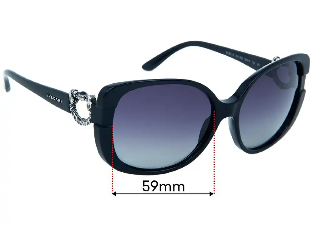 Sunglass Fix Replacement Lenses for Bvlgari 8085-B - 59mm Wide Sunglass Fix Replacement Lenses for Bvlgari 8085-B - 59mm Wide