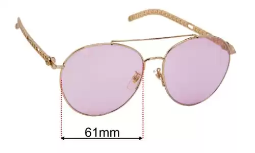 Sunglass Fix Replacement Lenses for Gucci GG0725S - 61mm Wide Gucci GG0725S Replacement Lenses 61mm wide