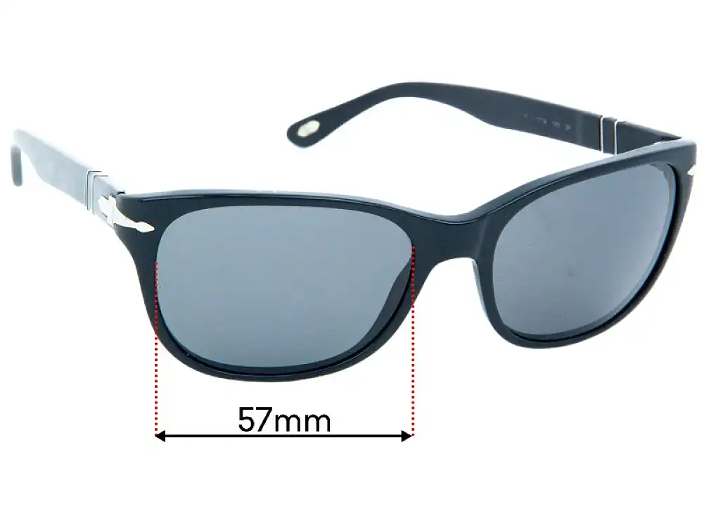 Sunglass Fix Replacement Lenses for Persol 3020-S - 57mm Wide Sunglass Fix Replacement Lenses for Persol 3020-S - 57mm Wide