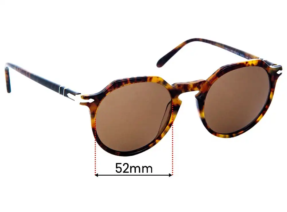 Sunglass Fix Replacement Lenses for Persol 3281-S - 52mm Wide Sunglass Fix Replacement Lenses for Persol 3281-S - 52mm Wide