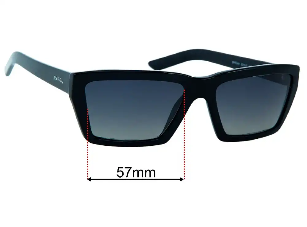 Sunglass Fix Replacement Lenses for Prada SPR04V - 57mm Wide Sunglass Fix Replacement Lenses for Prada SPR04V - 57mm Wide