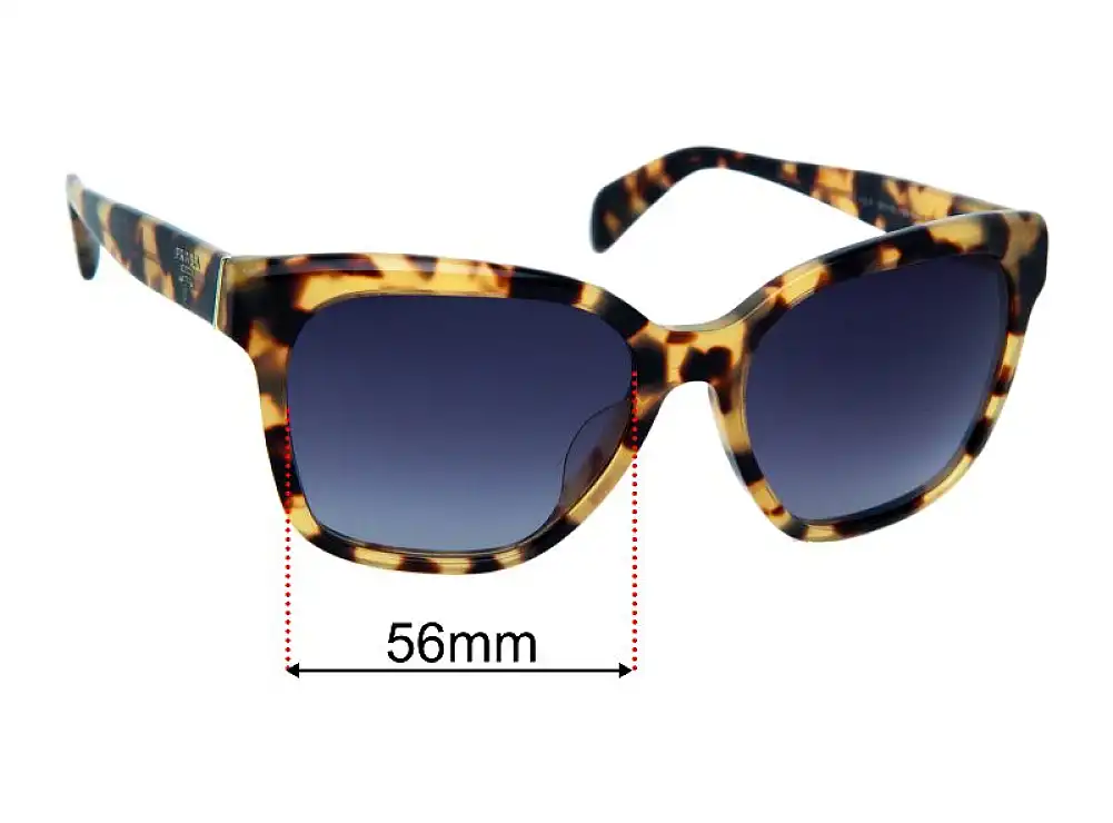 Sunglass Fix Replacement Lenses for Prada SPR 11SF - 56mm Wide Sunglass Fix Replacement Lenses for Prada SPR 11SF - 56mm Wide