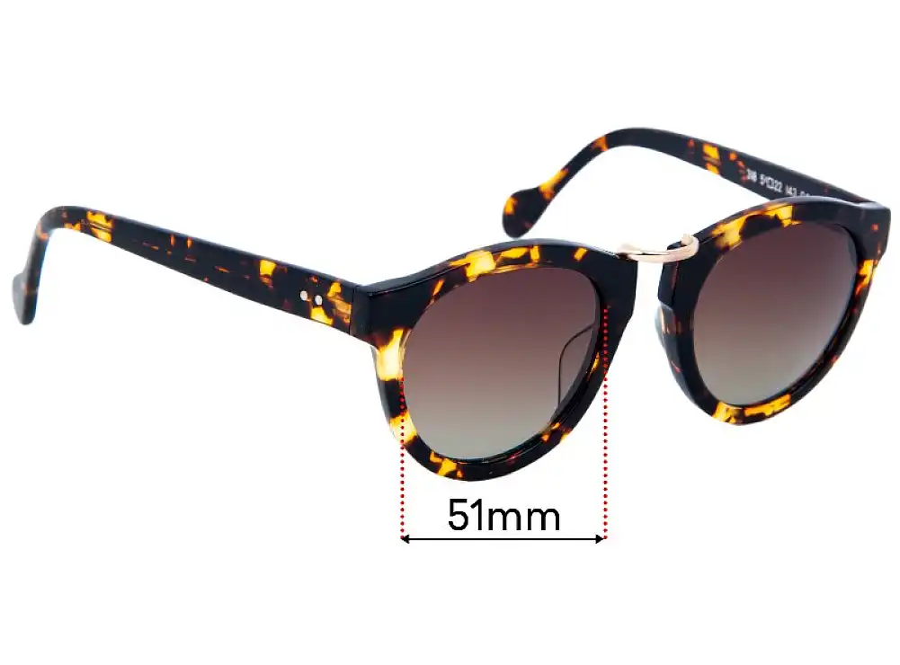 Sunglass Fix Replacement Lenses for Sneaking Duck 318 - 51mm Wide Sunglass Fix Replacement Lenses for Sneaking Duck 318 - 51mm Wide