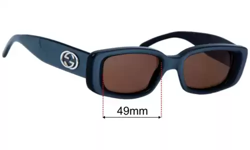 Gucci GG2409/S Replacement Lenses - 49mm Sunglass Fix Replacement Lenses for Gucci GG2409/S - 49mm